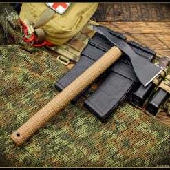 American Tomahawk Model 1 ATC-NYLON1-BLKCOY, 8" 1060 Black Drop-Forged Carbon Head, 14.12" Overall Length, Coyote Nylon Handle with Black Kydex Sheath