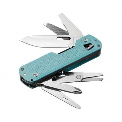 Leatherman Free T4 832865, 2.2" 420HC SS Plain Blade, 12 Tools, Arctic Aluminum Handle