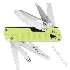 Leatherman FREE T4 Multi-Purpose Tool 832881, 12 Tools, Lunar Stainless Steel and GFN Handles