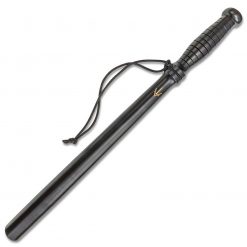 American Tomahawk Model MP Baton Black ATC-MP-BLK, 22" Overall Length Contoured & Grooved Handle, Black Hard Maple Wood