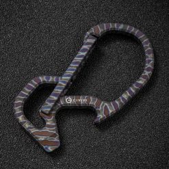 CIVIVI Click CA-01B, Flamed Titanium Carabiner Keychain Multi-Tool