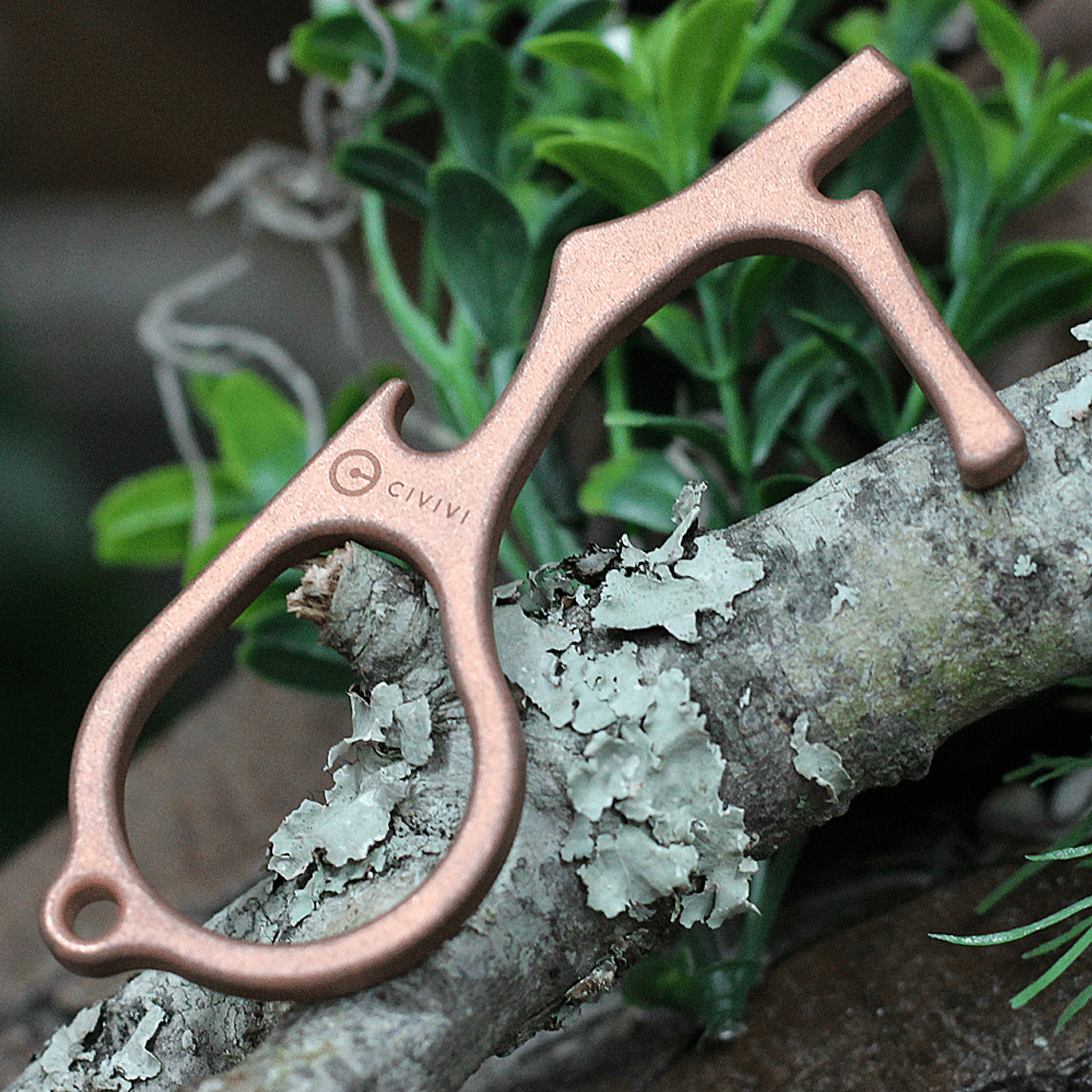 CIVIVI MT-1 CA-02B, 3.5" Overall Stonewashed Copper Multi-Tool, Contactless Hook Keychain
