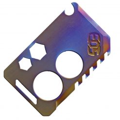 EOS Knife card EOSCARDF, 6AI4V Titanium Construction, Flame Anodized Contruction