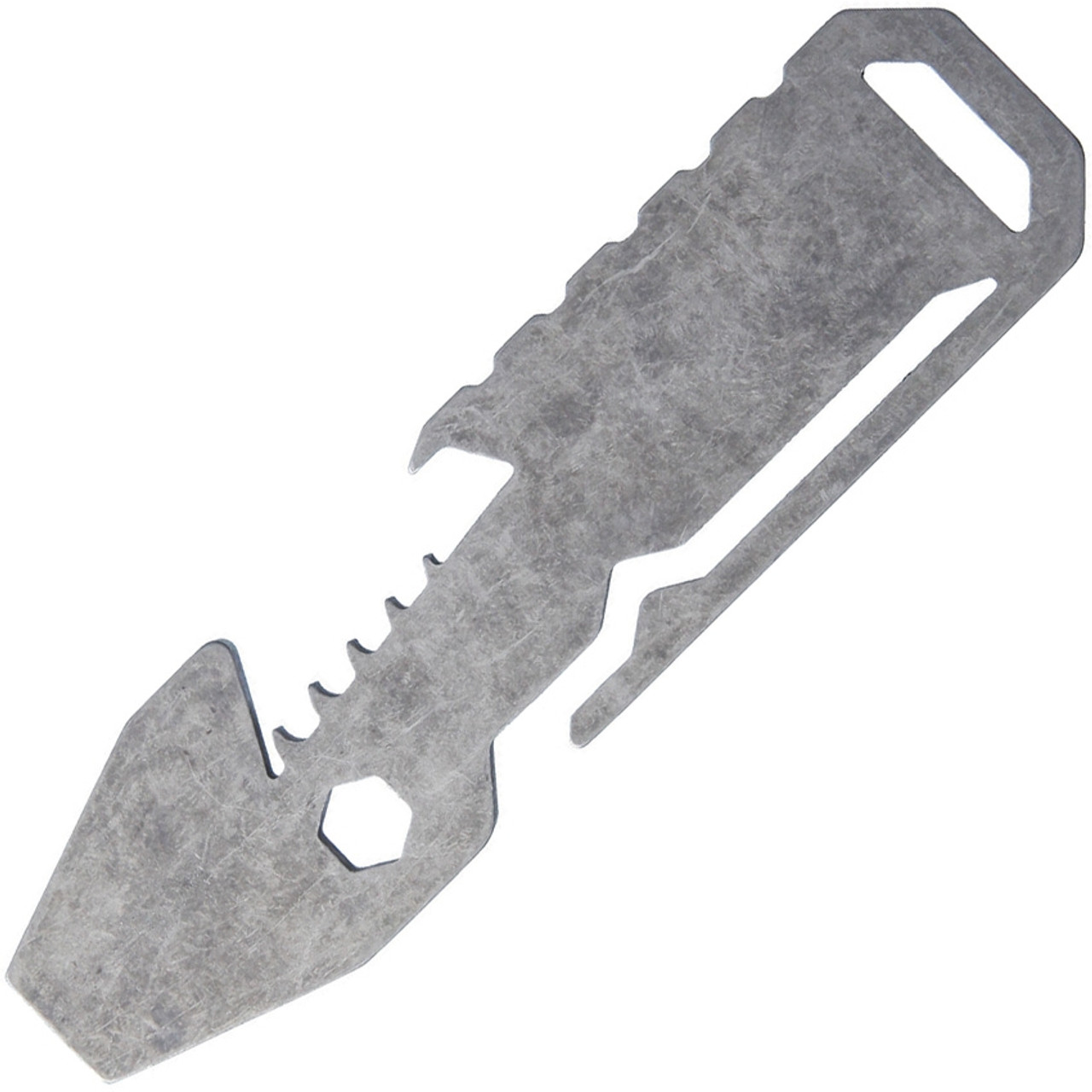 EOS TiShark Pocket Tool / Keychain - 4" Overall Titanium Body - Raw - Image 2