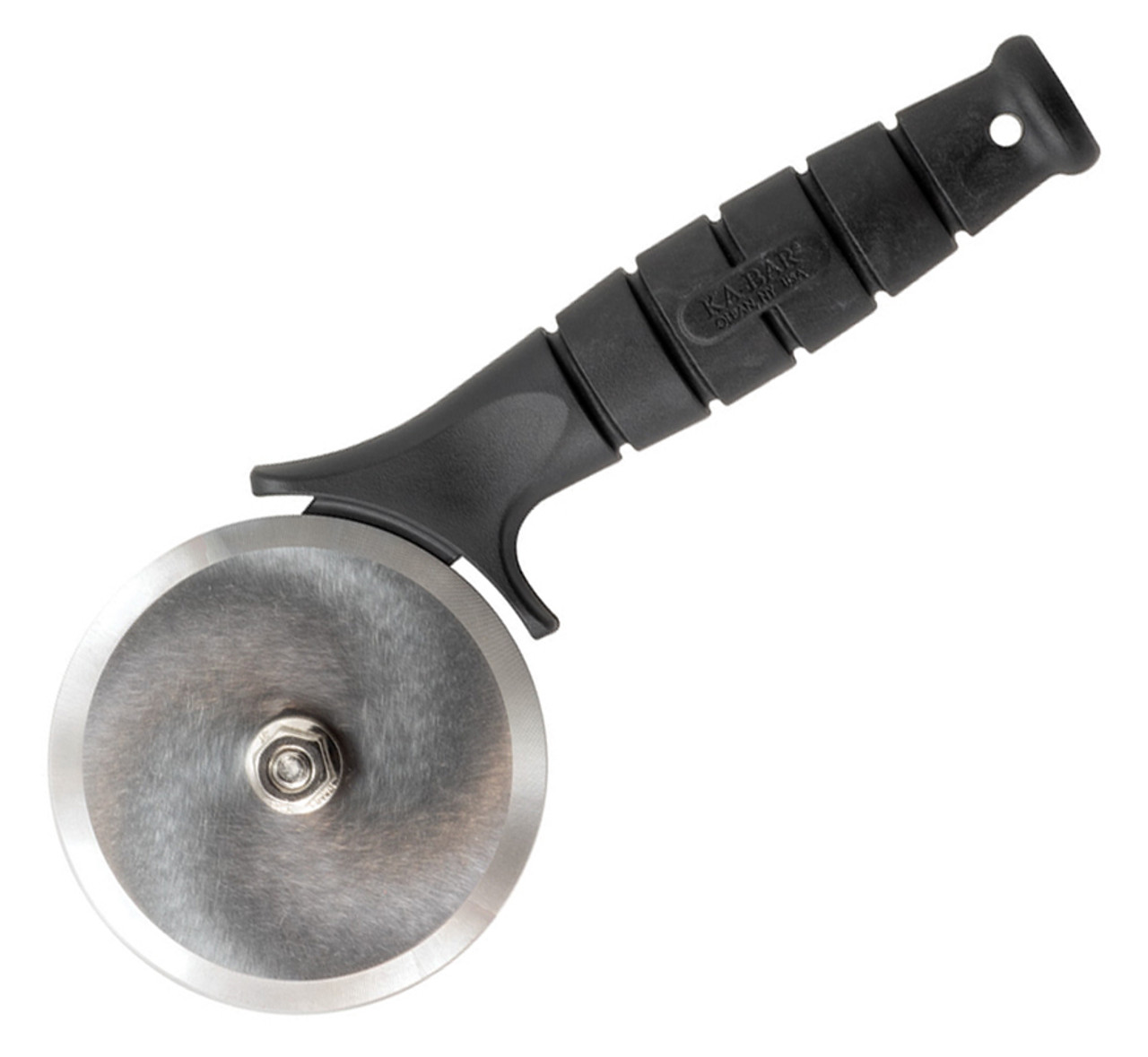 KA-BAR 'Za-Saw Pizza Cutter 9927, 440A Stainless Steel Wheel, Black Creamid Handle