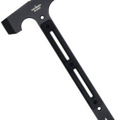 Halfbreed Blades Rhino Tool MFE-01, 6.5" Bohler K110 Black Teflon Coated Axe Head, Black G-10 Pry Bar Handle