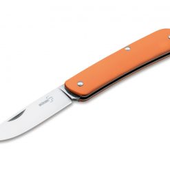 Boker Plus Tech-Tool 1 Folding Knife BOP01BO847, 2.8" 12C27 Plain Blade, Synthetic Orange GITD Handles