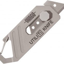 Vargo Utili Ti Knife - 3" Titanium Utility Knife with Carabiner (10 Blades)