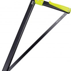 EKA Viking Combi-Saw. Approximately 17" closed, Black finish handles with lime green grip and connector.