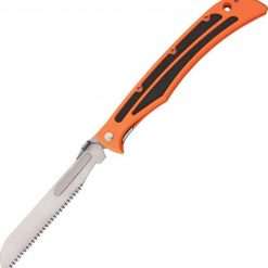 Havalon Baracuta Bone Saw Orange - 6" closed linerlock. 4 1/2" stainless saw blade
