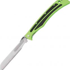 Havalon Baracuta Bone Saw Green - 6" closed linerlock. 4 1/2" stainless saw blade