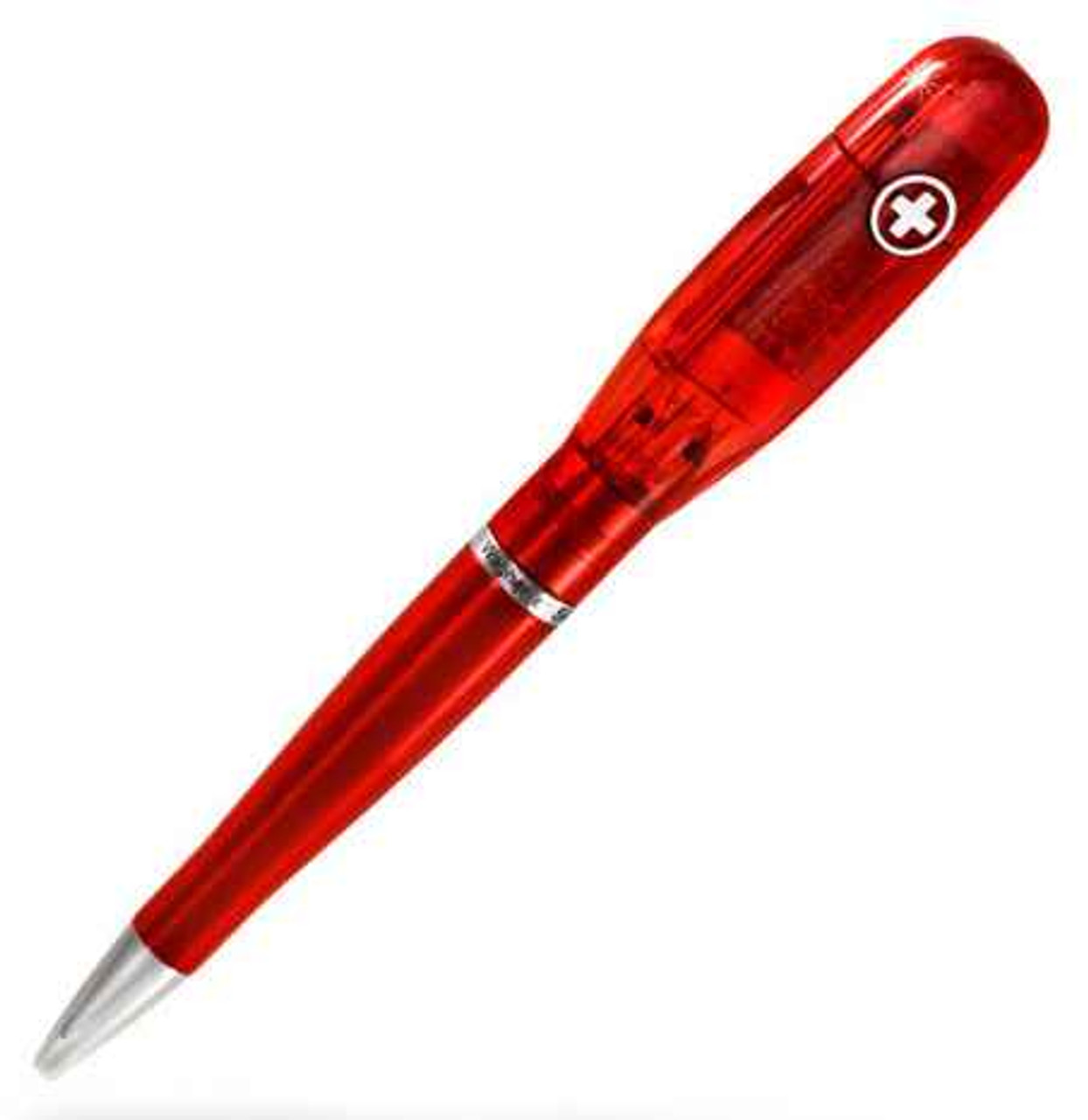 Wagner USB Swiss Pen, Tanslucent Red, Black Ink, 2GB Flash Drive